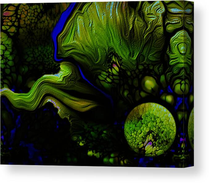 Pollens Whispering Spring Canvas Print featuring the digital art Pollens Whispering Spring 1 by Aldane Wynter