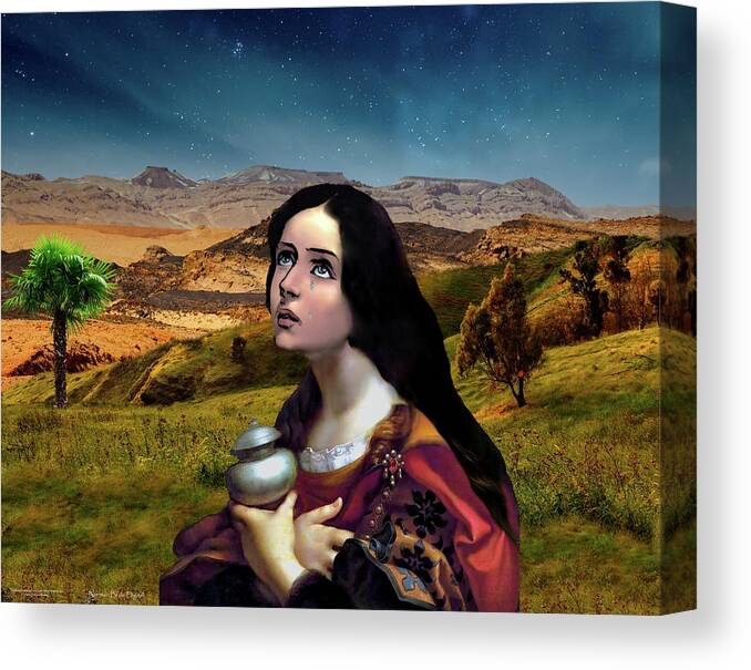 Mary Canvas Print featuring the digital art Precious Gift by Norman Brule