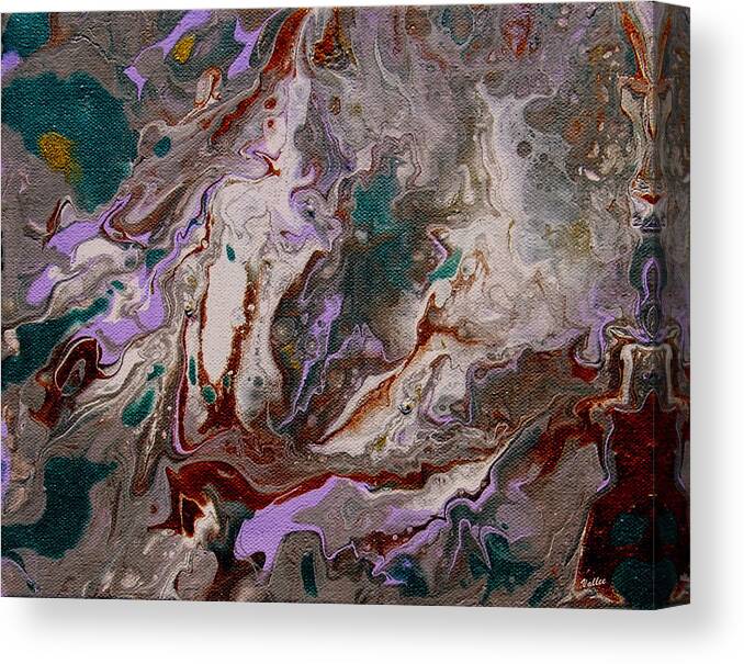 Primordial Canvas Print featuring the painting Primordial Soup by Vallee Johnson