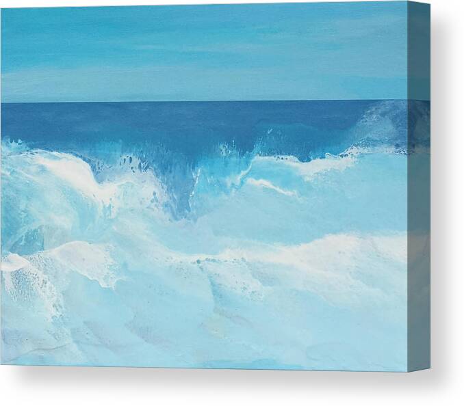 Beach Canvas Print featuring the mixed media Private Beach by Linda Bailey