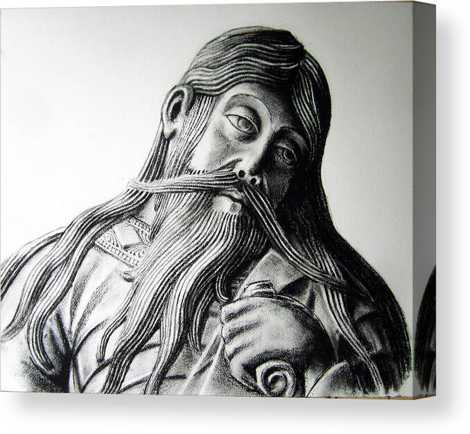 Canvas Print featuring the drawing Prophet by Jonathan Pageau