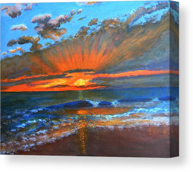 Sunrise Canvas Print featuring the painting Renewal by Mike Kling