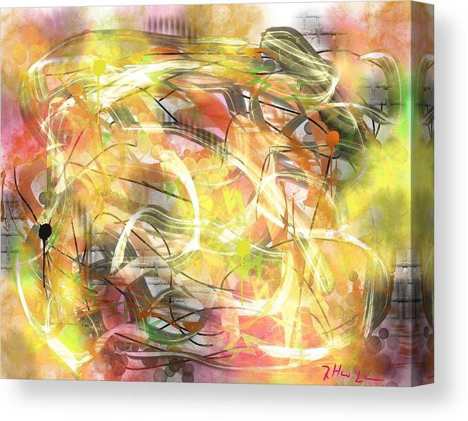 Abstract Art Canvas Print featuring the digital art Romantic Jazz by Ruth Harrigan