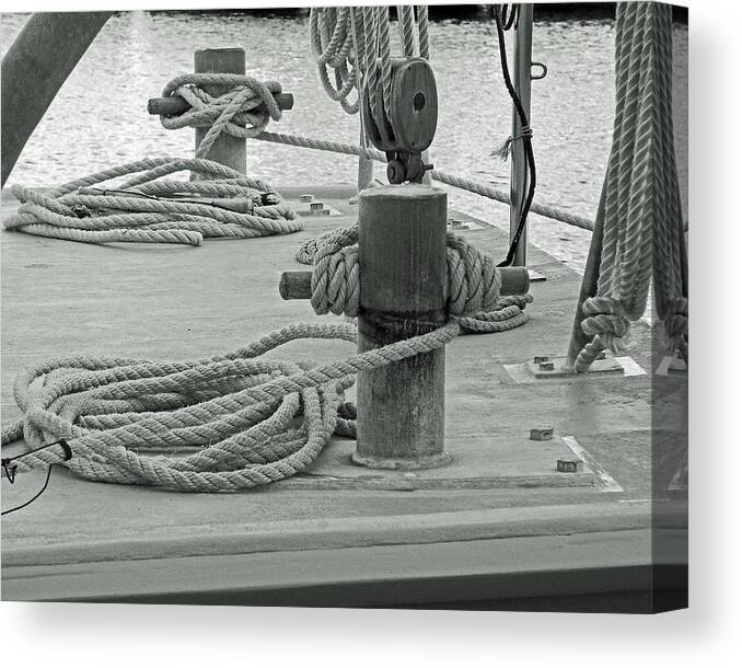 Rope Tie-Off Canvas Print / Canvas Art by Jean Hall - Pixels