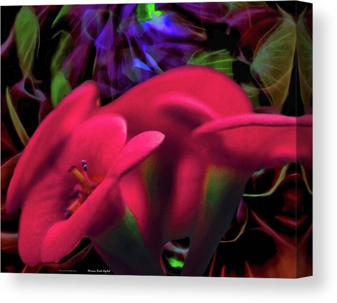 Flowers Canvas Print featuring the digital art Royal Colors by Norman Brule