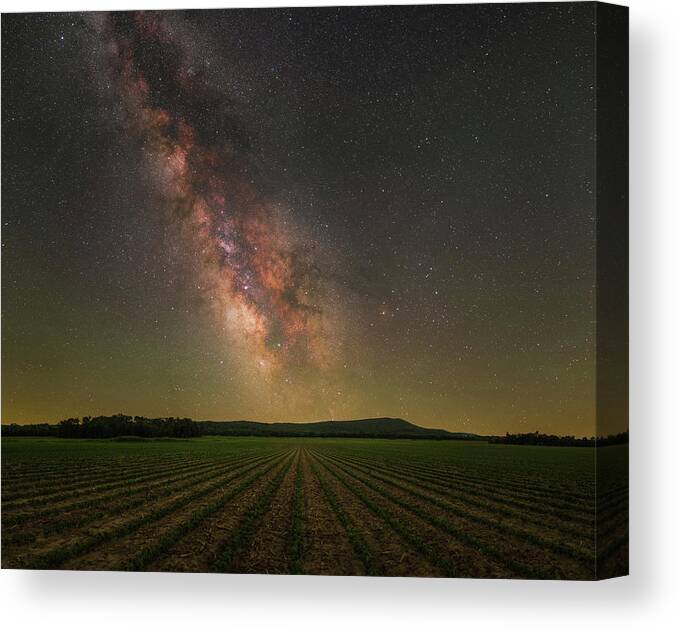 Nightscape Canvas Print featuring the photograph Rural Nights in Saline County by Grant Twiss