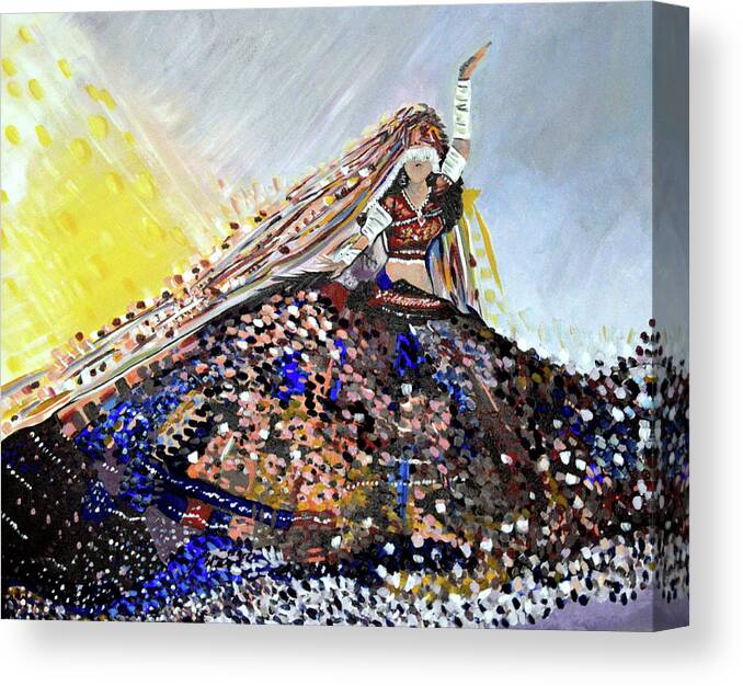 Exotic Canvas Print featuring the painting Salute by Chiquita Howard-Bostic