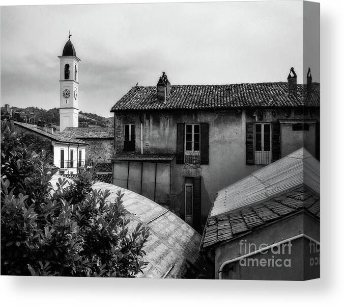 B&w Canvas Print featuring the photograph Santa Maria della Versa Church by Izet Kapetanovic