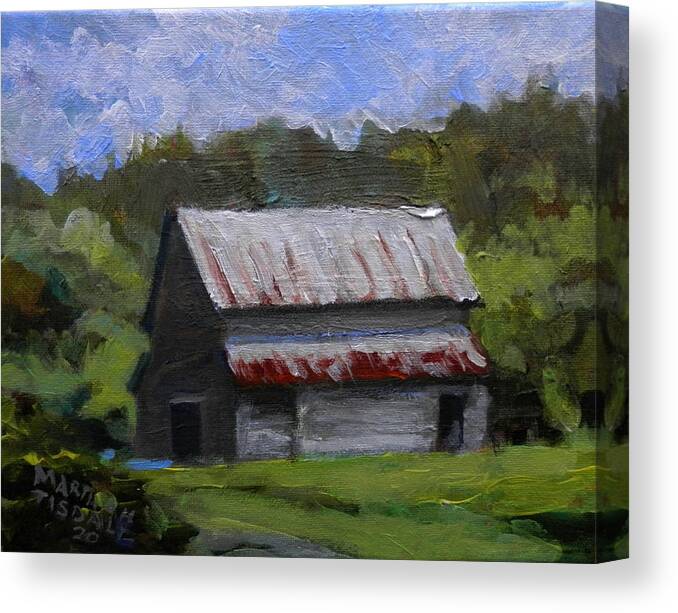 Old Barn Canvas Print featuring the painting Sautee Barn by Martha Tisdale