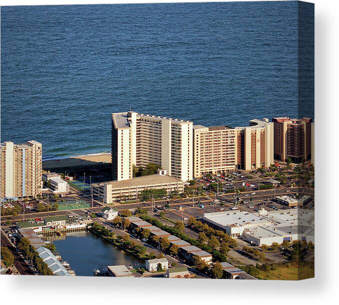 Sea Watch Condominium Canvas Print featuring the photograph Sea Watch Condominium Ocean City MD by Bill Swartwout