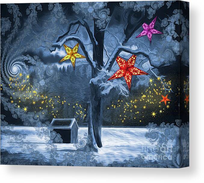 Nag00445 Canvas Print featuring the digital art Silence of the Night by Edmund Nagele FRPS