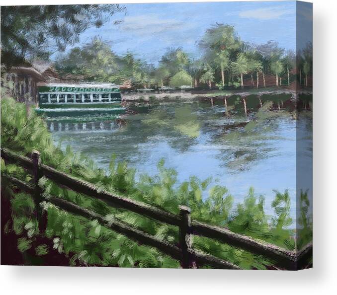 Silver Springs Canvas Print featuring the painting Silver Springs by Larry Whitler