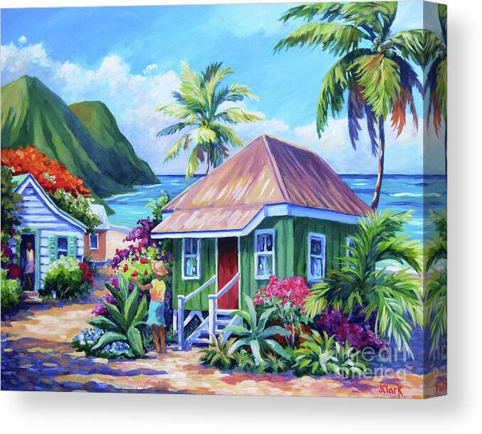 Kauai Canvas Print featuring the painting Simple Pleasures by John Clark