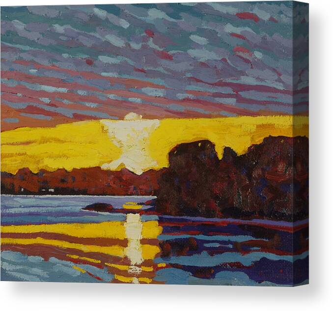 2564 Canvas Print featuring the painting Singleton Sunday Thanksgiving Sunset by Phil Chadwick