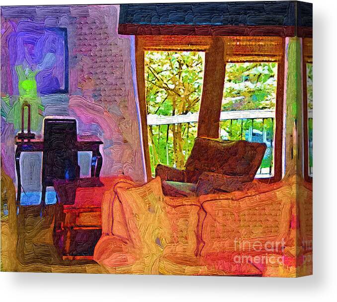Abstract Canvas Print featuring the digital art Sitting Room by Kirt Tisdale