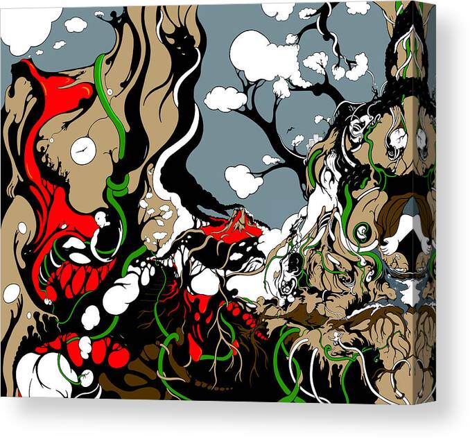 Vines Canvas Print featuring the digital art Specialty Cut 07 by Craig Tilley