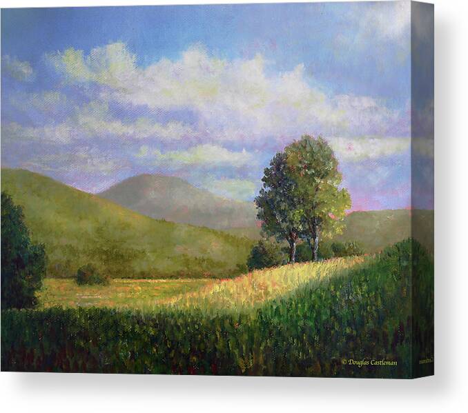Landscape Canvas Print featuring the painting Spring Light and Shade by Douglas Castleman