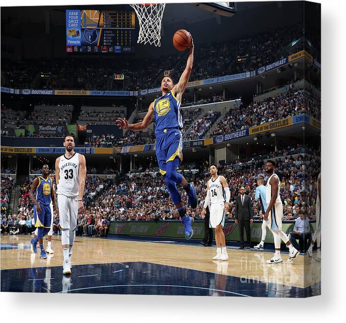 Nba Pro Basketball Canvas Print featuring the photograph Stephen Curry by Joe Murphy