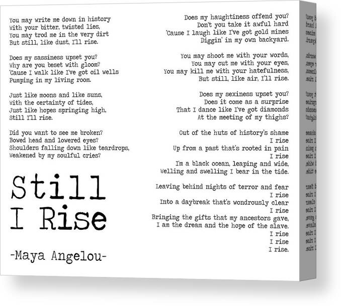 what is still i rise by maya angelou about
