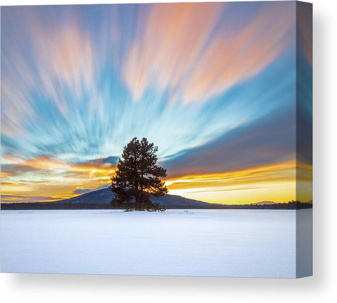 Fast Canvas Print featuring the photograph Streaking Clouds Over Lone Pine by Mike Lee