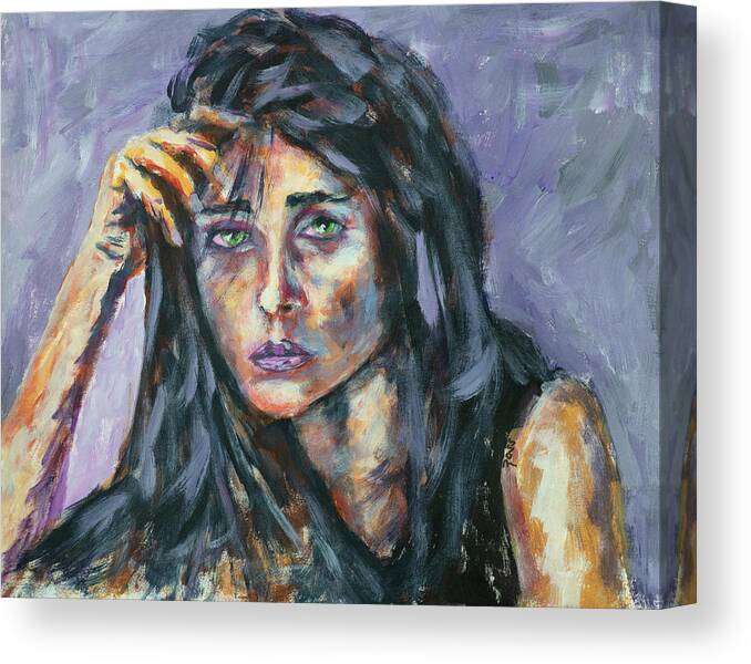 Portrait Canvas Print featuring the painting Suffering by Mark Ross