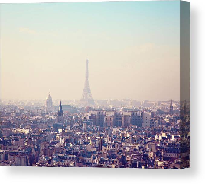 Paris Canvas Print featuring the photograph Sunrise Over Paris by Melanie Alexandra Price