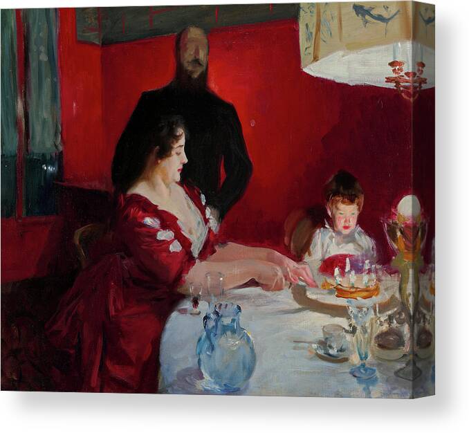 John Singer Sargent Canvas Print featuring the painting The Birthday Party, 1885 by John Singer Sargent
