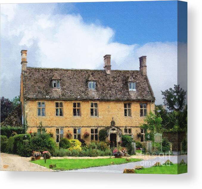Bourton-on-the-water Canvas Print featuring the photograph The Dial House in Bourton by Brian Watt