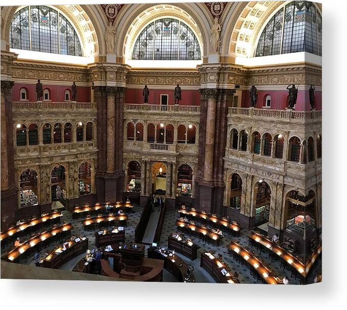 Library Of Congress Canvas Print featuring the photograph The Library of Congress by Lee Darnell
