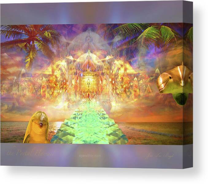 Jean-luc Bozzoli Canvas Print featuring the digital art The Portal by Jean-Luc Bozzoli