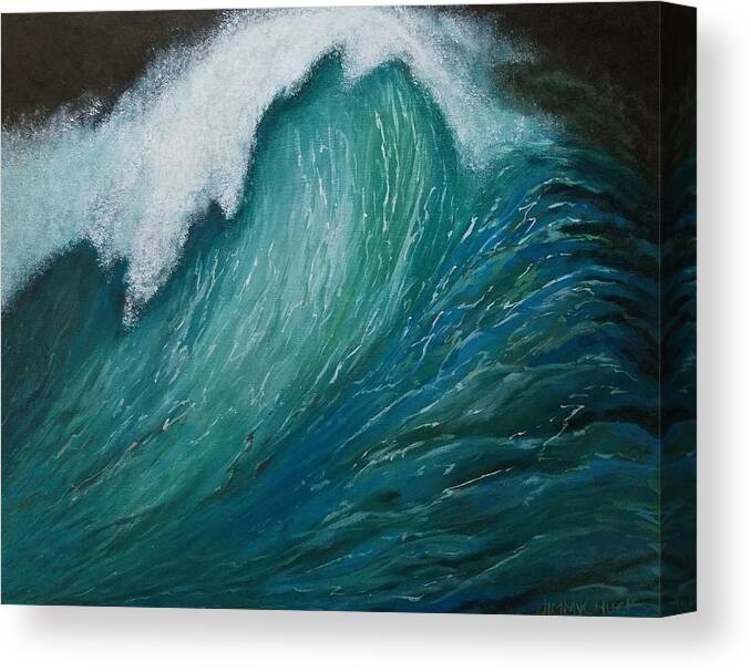 Painting Canvas Print featuring the painting The Wave by Jimmy Chuck Smith