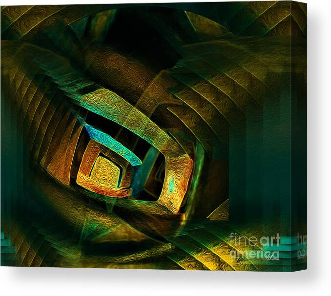 Tranquil Dimensions Canvas Print featuring the digital art Tranquil Dimensions 4 by Aldane Wynter