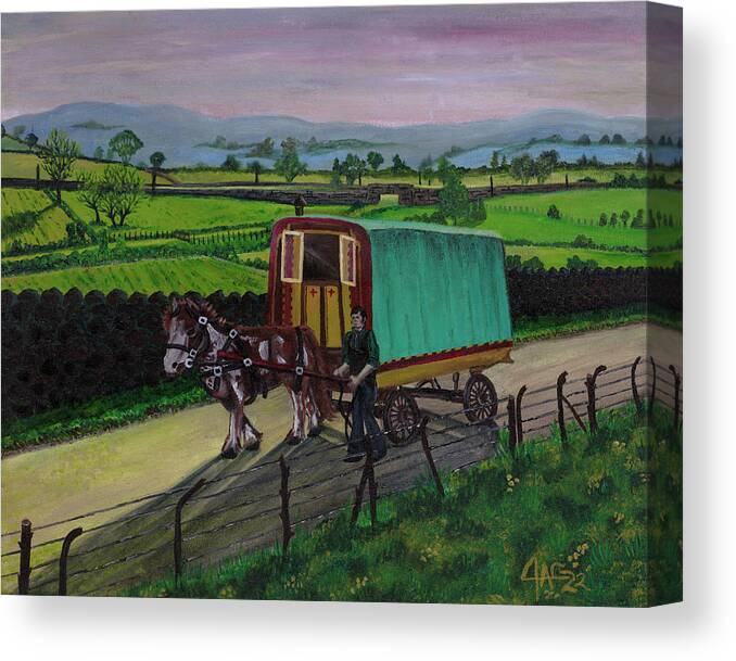 Acrylic Painting Canvas Print featuring the painting Traveller On Appleby Road by The GYPSY