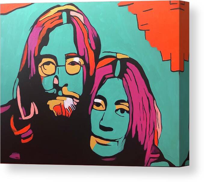 John Lennon Canvas Print featuring the painting TrU love by Jayime Jean