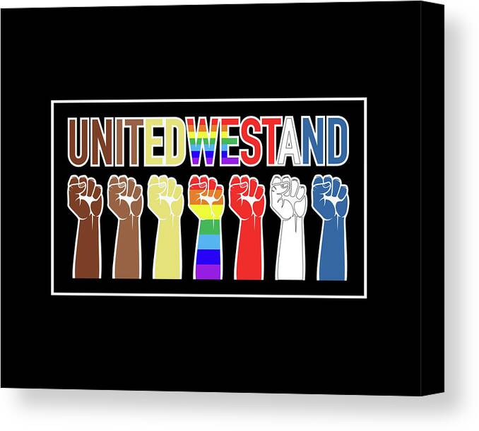 United We Stand Canvas Print featuring the digital art United We Stand by Artistic Mystic