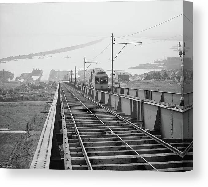 Duluth Canvas Print featuring the photograph View from Incline Railway, 1904 by Detroit Publshing Co