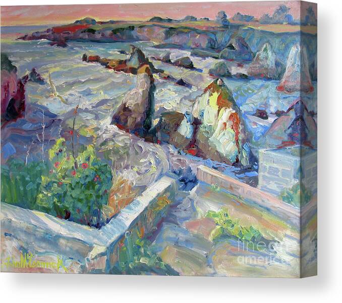 Sonoma Coast Canvas Print featuring the painting View, Sonoma Coast by John McCormick