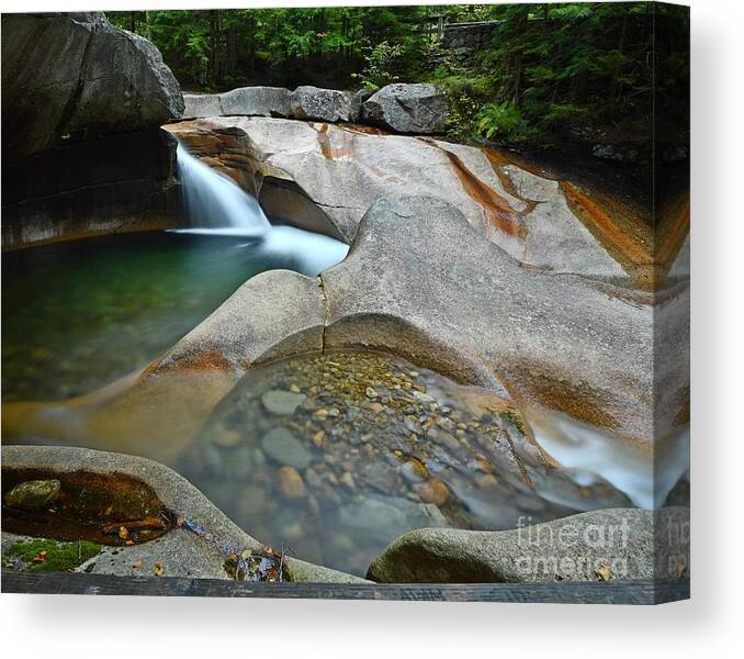 The Basin Canvas Print featuring the photograph Waterfalls at the Basin by Steve Brown
