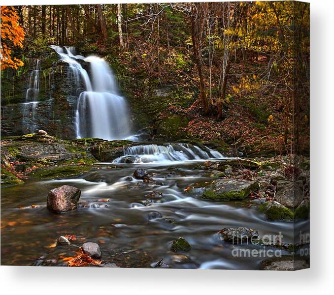 Bittersweet Falls Canvas Print featuring the photograph Waterfalls in Vermont by Steve Brown