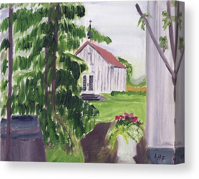 Oregon Canvas Print featuring the painting Wedding Day Oregon 2019 by Linda Feinberg