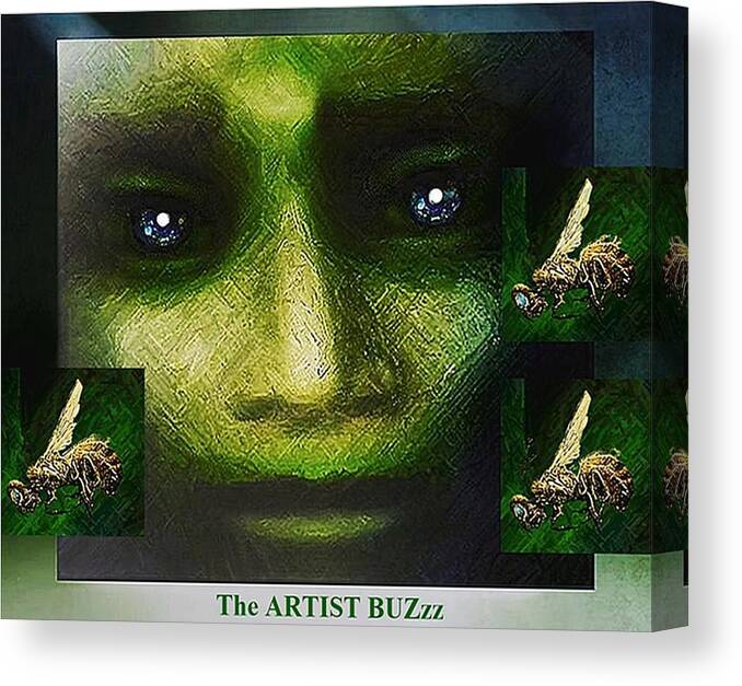 Bee Canvas Print featuring the mixed media When Bees Die. . . by Hartmut Jager