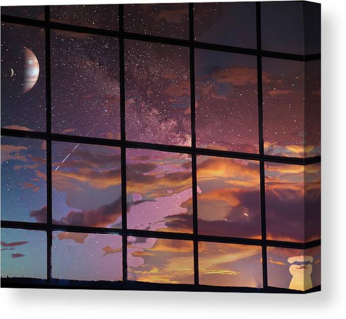 Planets Canvas Print featuring the photograph World Reflections by Scott Olsen