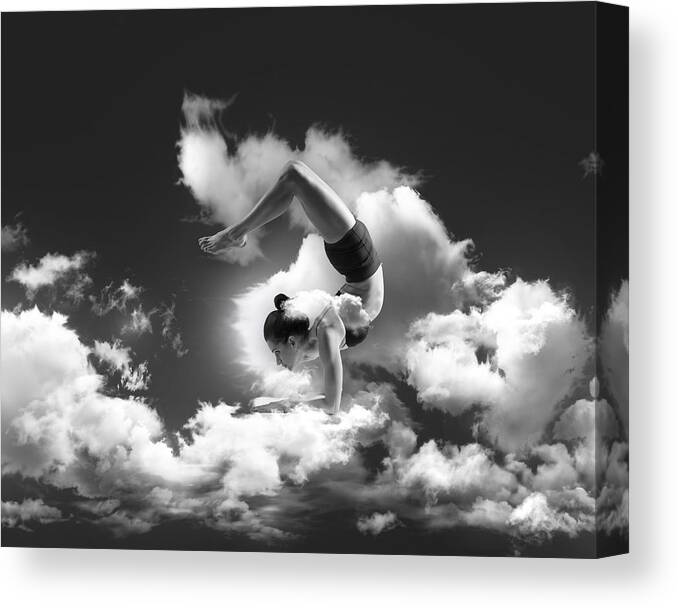 Yoga Canvas Print featuring the mixed media Yoga High by Marvin Blaine