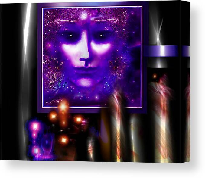 Angel Canvas Print featuring the painting Angel Dreaming #1 by Hartmut Jager
