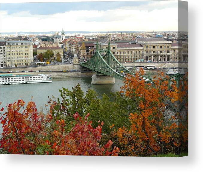 Tranquility Canvas Print featuring the photograph Budapest #1 by Ilona Nagy