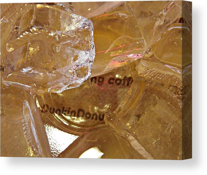 Dunkin Ice Coffee 36 Canvas Print featuring the photograph Dunkin Ice Coffee 36 by Sarah Loft