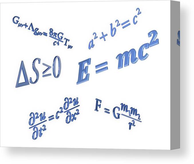 Equation Canvas Print featuring the photograph Equations #1 by Alfred Pasieka