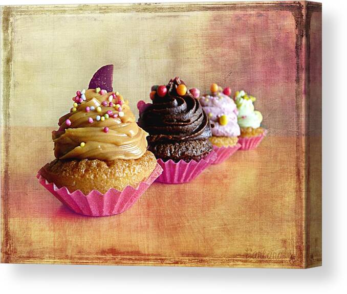 Cupcakes Canvas Print featuring the photograph Fairy cakes #2 by Barbara Orenya