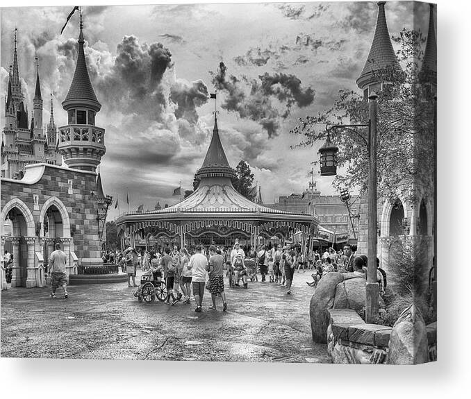 Disney Canvas Print featuring the photograph Fantasyland #1 by Howard Salmon
