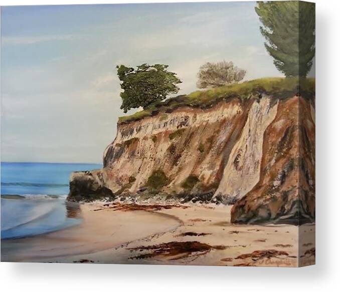 Ledbetter Canvas Print featuring the painting Ledbetter Point Santa Barbara #2 by Jeffrey Campbell
